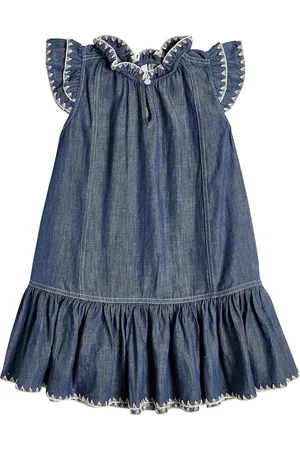 ZIMMERMANN Vestido Devi en denim bordado