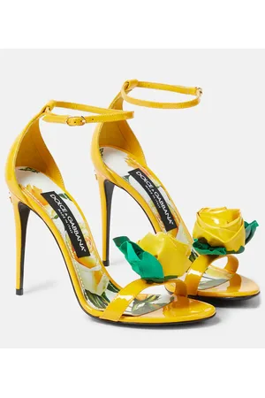 Dolce & Gabbana Sandalias Keira de charol con aplique floral