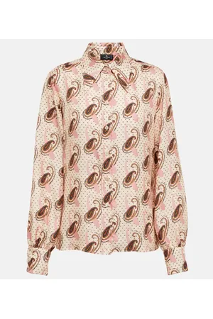 Etro Camisa de seda estampada