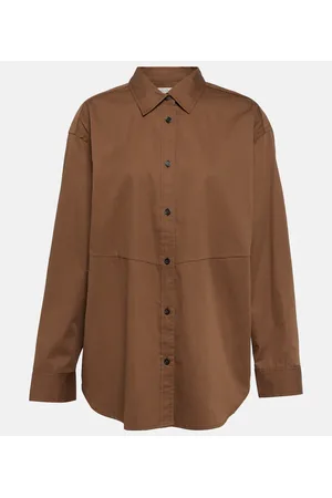 CO Camisa de algodón y seda oversized