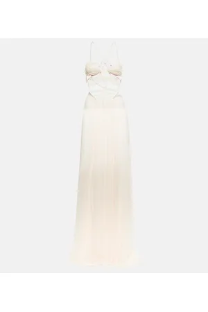 Nensi Dojaka Vestido de novia en chifón de seda