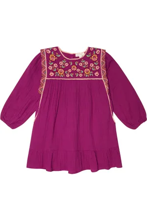 Louise Misha Vestido Isatys de algodón bordado