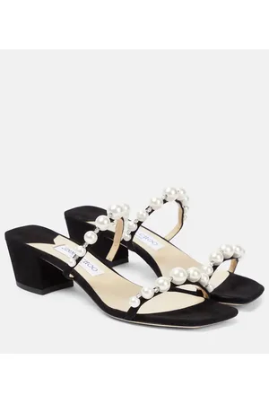 Jimmy Choo Sandalias Amara 45 de ante adornadas