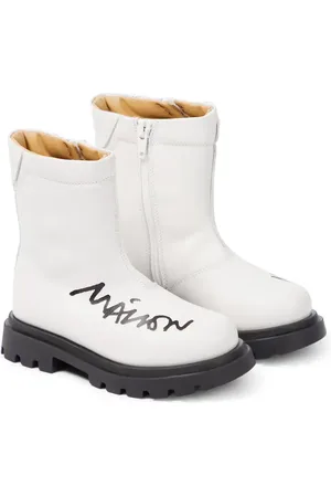 Maison Margiela Botas de piel con logo