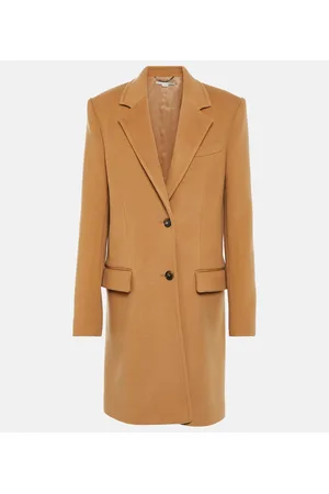 Stella McCartney Abrigo de lana de botonadura simple