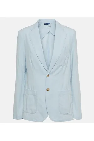 Ralph Lauren Blazer de denim con cuello en V