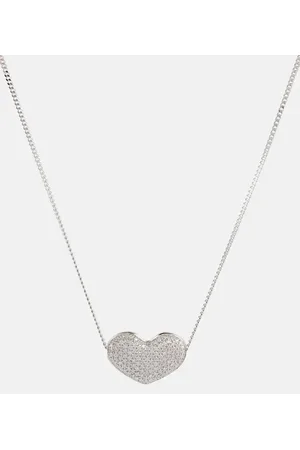 Eera Eéra Collar Heart de oro blanco de 18ct con diamantes