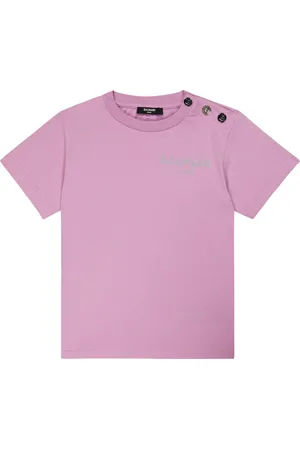 Balmain Camiseta de algodón con logo