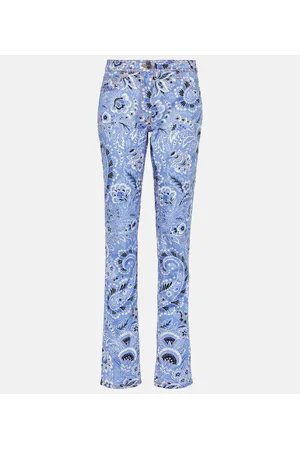 Etro Jeans skinny de tiro alto estampados