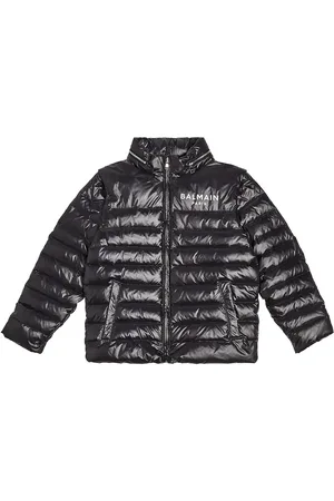Balmain Set de chaqueta y chaleco de plumas