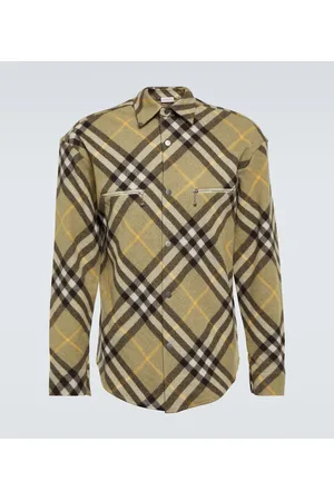 Burberry Sobrecamisa Check de mezcla de lana