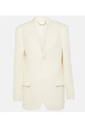 Victoria Beckham Blazer de mezcla de lana de alpaca