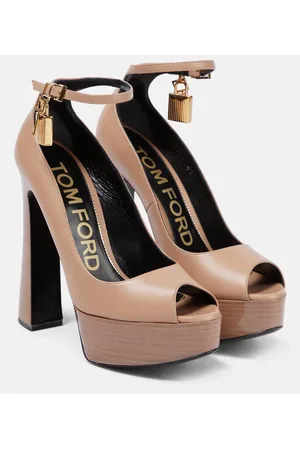 Tom Ford Sandalias Padlock de piel con plataforma