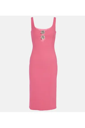 BLUMARINE Vestido midi de jersey adornado