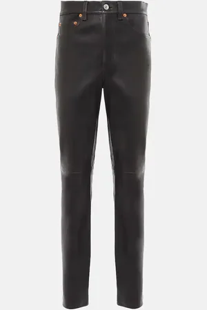 RE/DONE Pantalones rectos 70s de piel