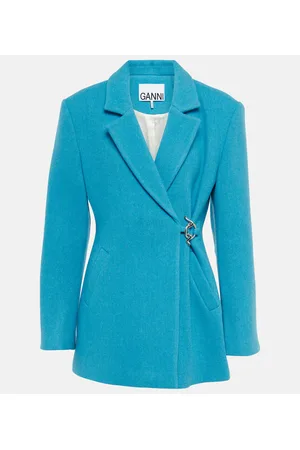 Ganni Blazer en mezcla de lana