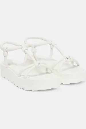 Gianvito Rossi Sandalias de piel con plataforma plana