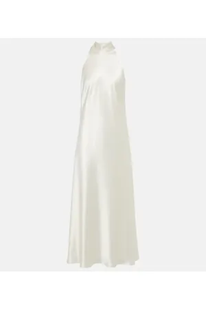 GALVAN Novia - vestido midi Cova de satén
