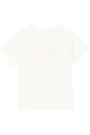 Balmain Bebé - camiseta de jersey de algodón con logo
