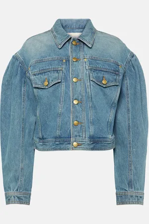ULLA JOHNSON Chaqueta cropped Cosette de denim