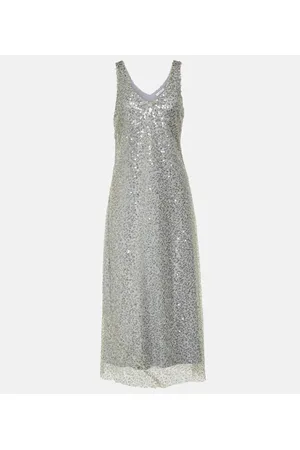 Vince Vestido lencero Lucite de lentejuelas