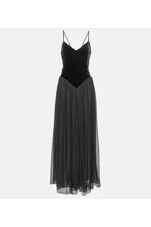 Chloé Chloé Vestido largo de terciopelo y seda
