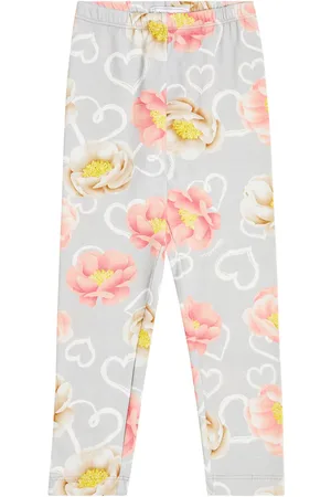 MONNALISA Leggings de jersey con estampado floral