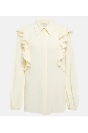 Chloé Chloé Blusa de seda con volantes