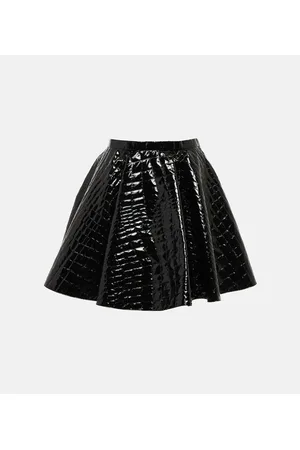 Alaïa Alaïa Minifalda plisada efecto cocodrilo
