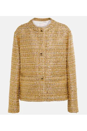 VALENTINO Chaqueta de tweed metalizada con lentejuelas