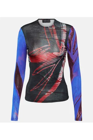 Louisa Ballou Top de jersey estampado