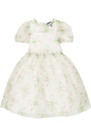 Ralph Lauren Vestido de algodón y tul floral