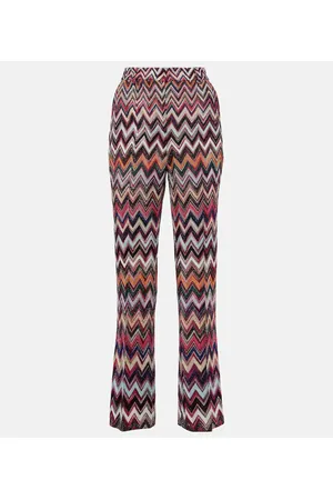 Missoni Pantalones flared de lamé en zigzag