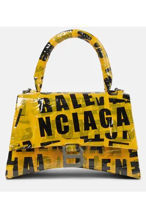Balenciaga Bolso Hourglass Small de piel con cinta