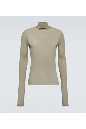 Ami Top de cuello alto acanalado