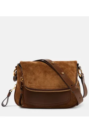 Tom Ford Bolso cruzado de ante y piel