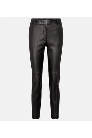 Joseph Pantalones Coleman de piel cropped