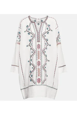 Isabel Marant Vestido corto Chemsi de algodón