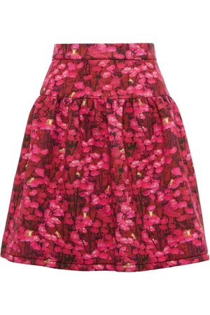 Max Mara Minifalda Gubbio de punto fino floral
