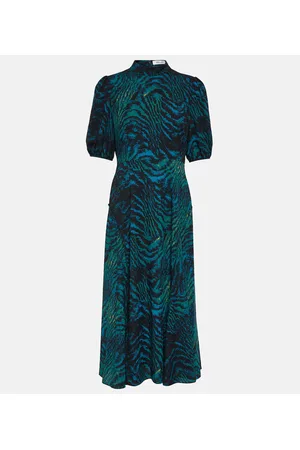 Diane von Furstenberg Vestido midi Nella de crepé estampado