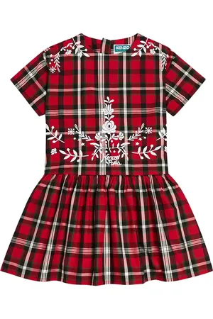 Kenzo Vestido de algodón a cuadros