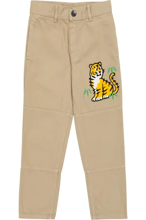 Kenzo Pantalones en sarga de algodón anchos