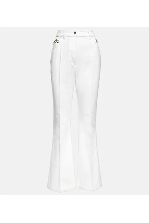 Patou Jeans flared de tiro alto adornados
