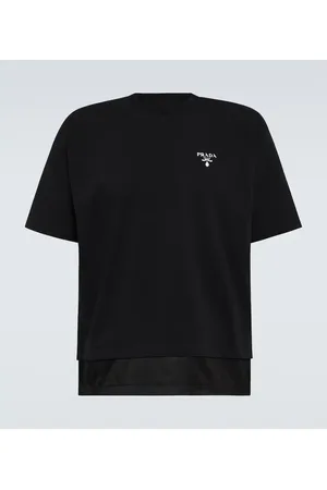 Prada Camiseta de algodón con logo