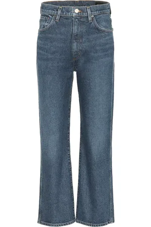 Goldsign Jeans anchos de tiro alto cropped