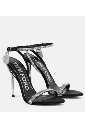 Tom Ford Sandalias Padlock de satén adornadas