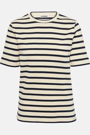 Jil Sander Camiseta de jersey de algodón a rayas