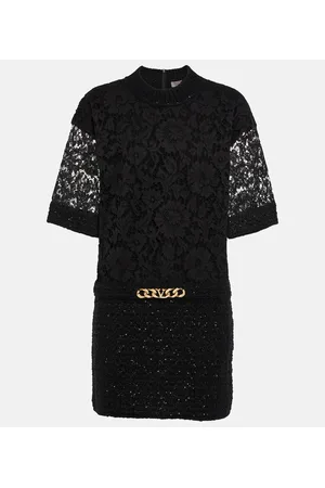 VALENTINO Vestido VLogo Chain de punto bouclé
