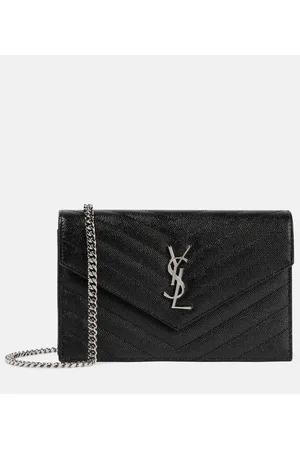 Saint Laurent Cartera Cassandre de piel matelassé con cadena