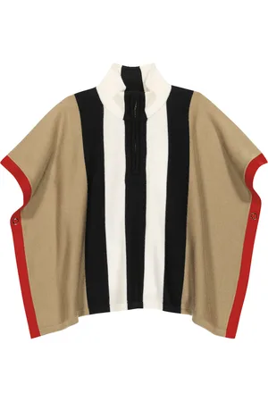 Burberry Poncho en mezcla de lana a rayas